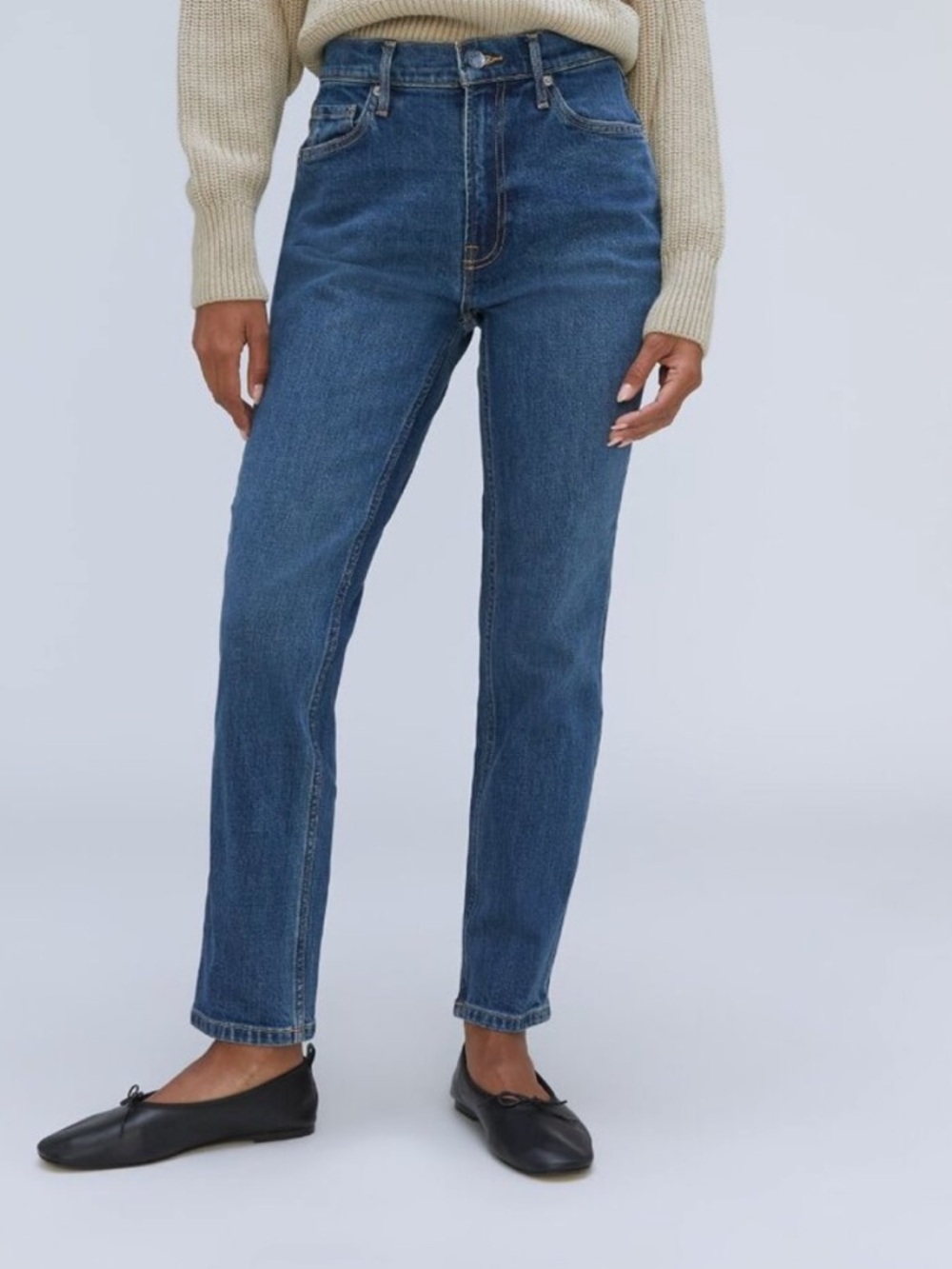 Everlane The Original Cheeky Jeans Classic High-Rise Blue Mom Jeans